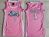 Women Philadelphia 76ers #3 Allen Iverson Pink Swingman Jersey,baseball caps,new era cap wholesale,wholesale hats